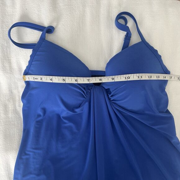 Miraclesuit So Riche Marina Draped Underwire Padded Cup Tankini Swim Suit Sz 8 - Picture 9 of 12